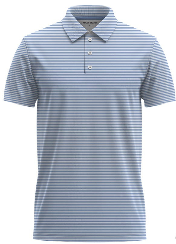 Classic Blue and Striped Polo