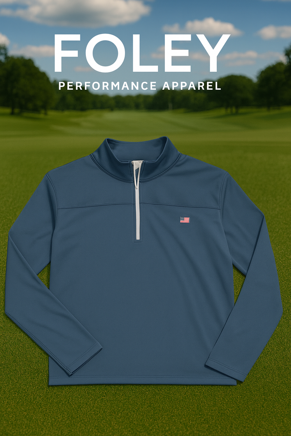 Vintage Denim Blue Windsor Q Zip - American Flag