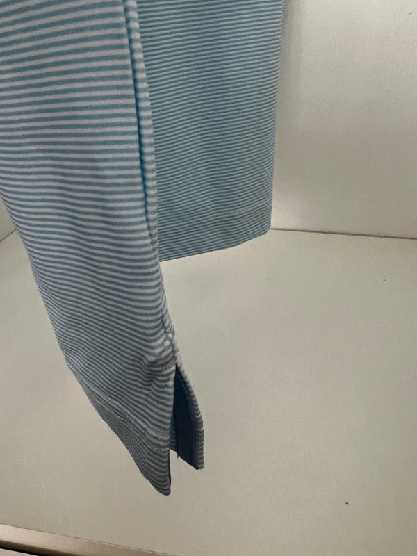 Classic Blue and White Striped Polo