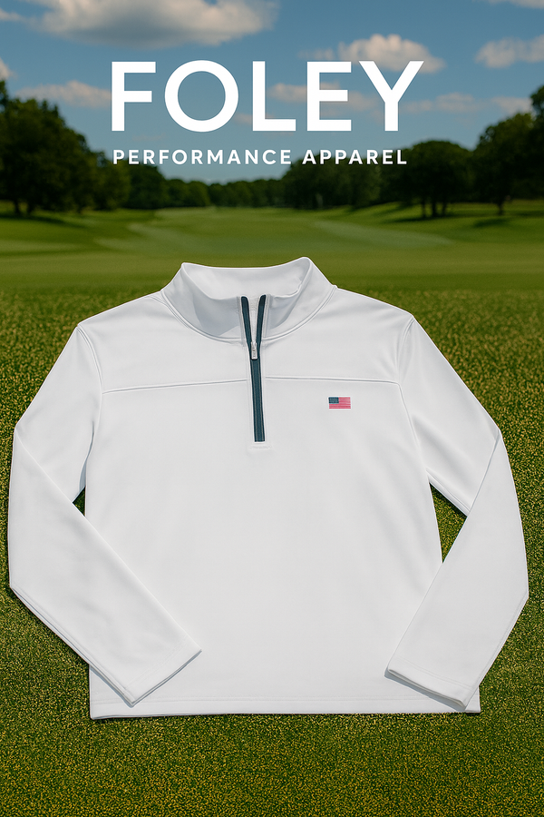 Arctic White Windsor Q Zip - American Flag